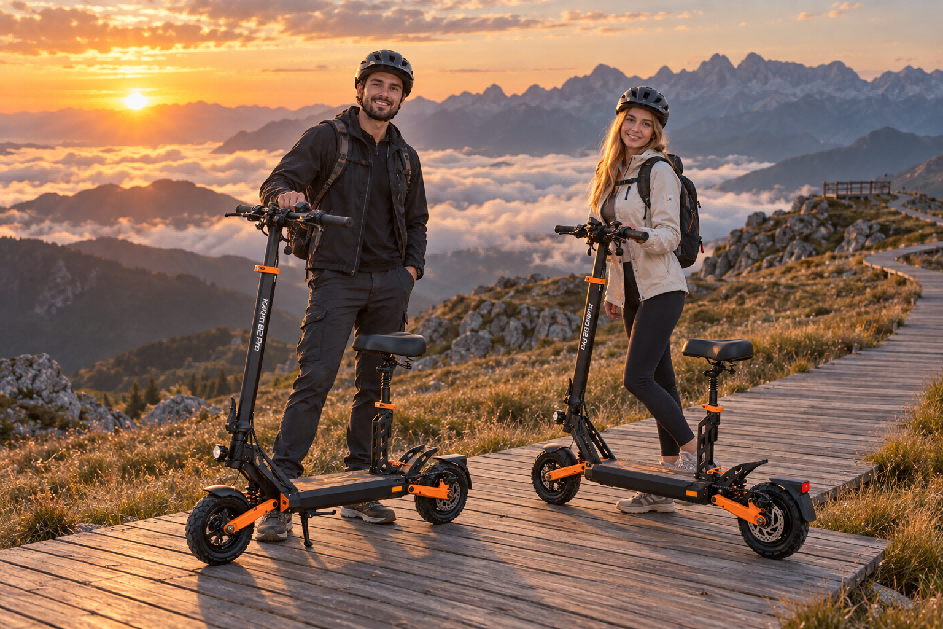 KuKirin G2 Pro suspension and seated riding position